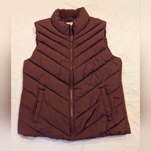 Maroon Puffer Quilted GAP Vest